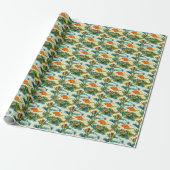 Fractale bloem in de wolken cadeaupapier (Uitgerold)