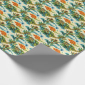 Fractale bloem in de wolken cadeaupapier (Hoek)