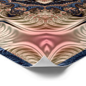 Fractale Bloem Kaleidoscoop Poster (Hoek)