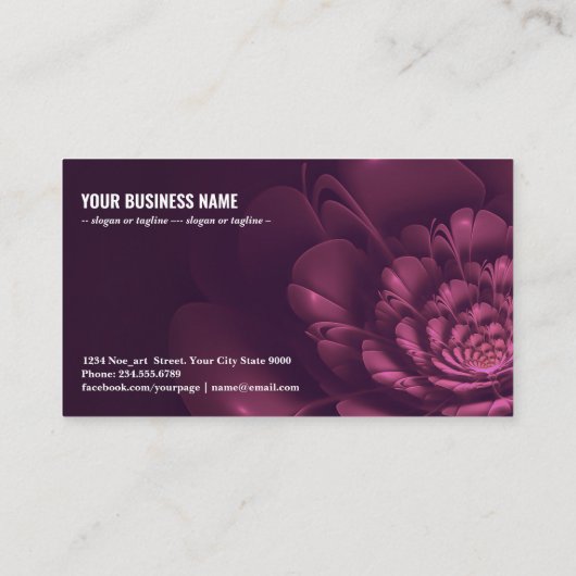 fractale bloesem g2536 visitekaartje (Achterkant)