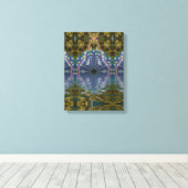 Fractale Chakra Yoga Meditatie Ingepakte Canvas Afdruk (Insitu (Houten vloer))