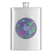 Fractale cirkels in Paarse roze blauw groen Flacon (Voorkant)