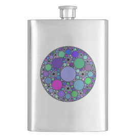 Fractale cirkels in Paarse roze blauw groen Flacon