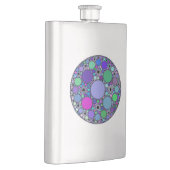 Fractale cirkels in Paarse roze blauw groen Flacon (Rechts)