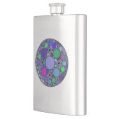 Fractale cirkels in Paarse roze blauw groen Flacon (Links)