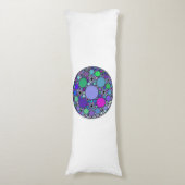 Fractale cirkels in Paarse roze blauw groen Lichaamskussen (Voorkant Verticaal)