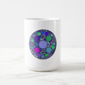 Fractale cirkels in Paarse roze blauw groen Magische Mok (Midden)
