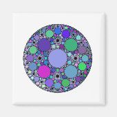 Fractale cirkels in Paarse roze blauw groen Magneet (Voorkant)