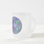 Fractale cirkels in Paarse roze blauw groen Matglas Koffiemok (Voorkant rechts)