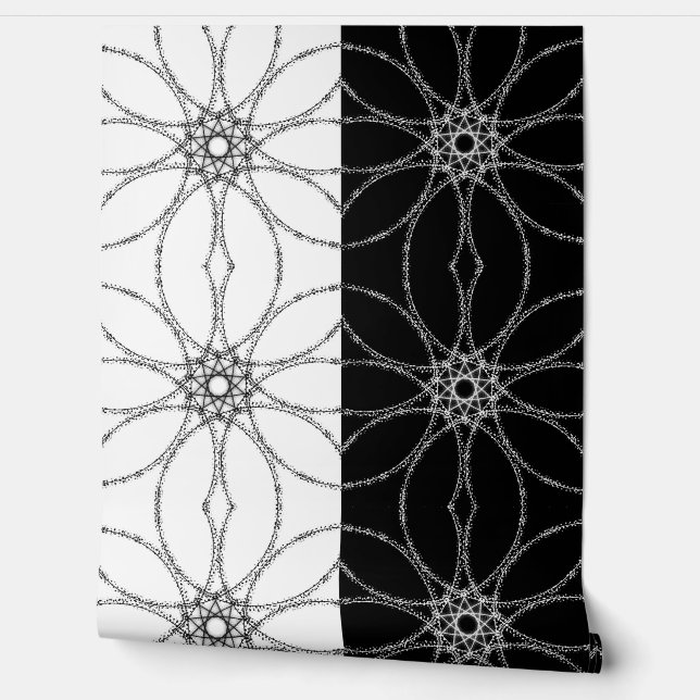 Fractale dualiteit – modern abstract ontwerp behang (Afrollen)