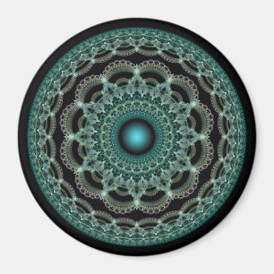 Fractale filigraan ronde decoratie magneet