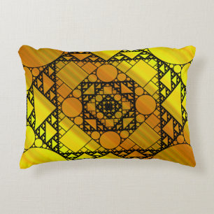 Fractale geometrie accentkussen decoratief kussen