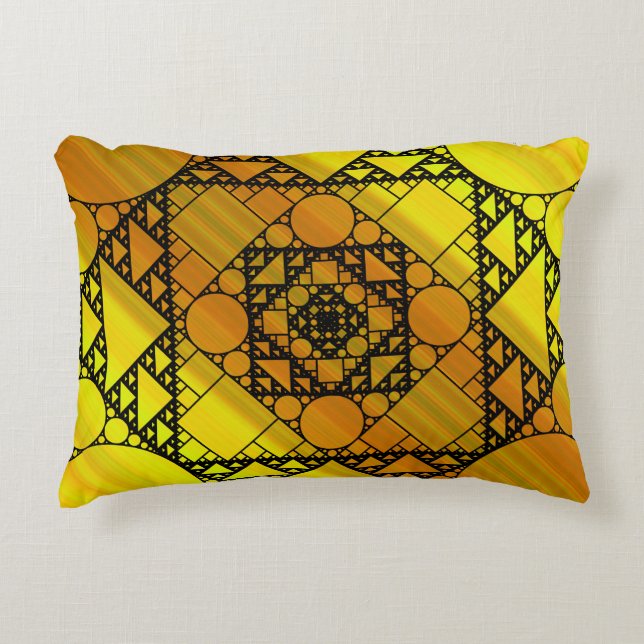 Fractale geometrie accentkussen decoratief kussen (Voorkant)