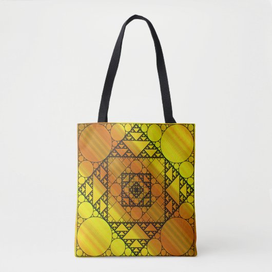 Fractale geometrie all-over-print tas (Voorkant)