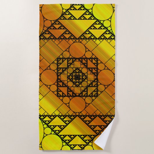 Fractale geometrie badhanddoek (Voorkant)
