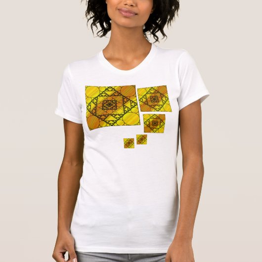 Fractale geometrie dames lichte shirt (Voorkant)