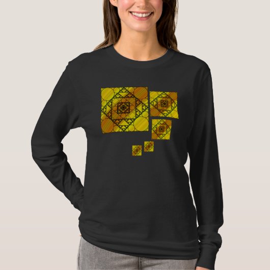 Fractale geometrie Dons zwarte shirt (Voorkant)