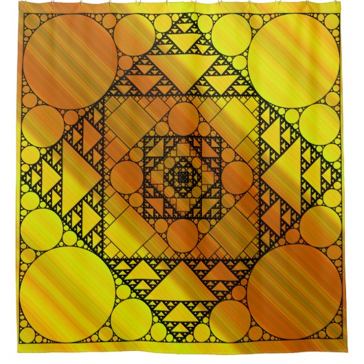 Fractale geometrie douchegordijn (Voorkant)