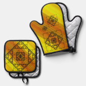 Fractale Geometrie Ovenwant & Pannenlap Set (Voorkant / Achterkant)