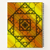 Fractale geometrie spiraal notebook notitieboek (Achterkant)