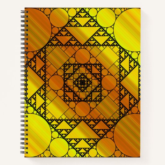 Fractale geometrie spiraal notebook notitieboek (Voorkant)