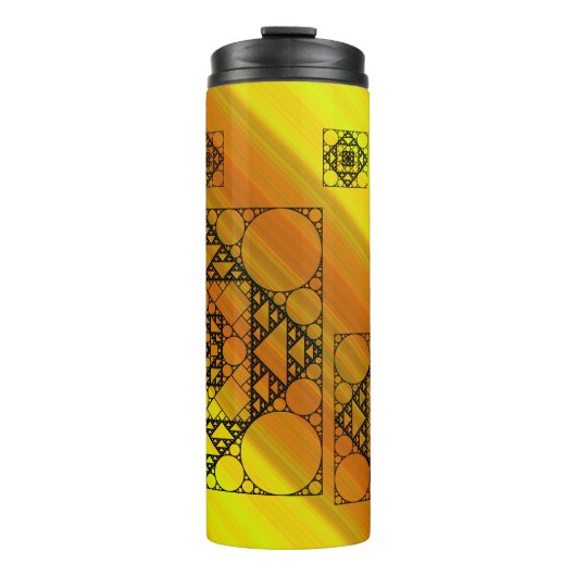 Fractale geometrie thermische tumbler thermosbeker (Voorkant)