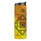 Fractale geometrie thermische tumbler thermosbeker (Gedraaid links)