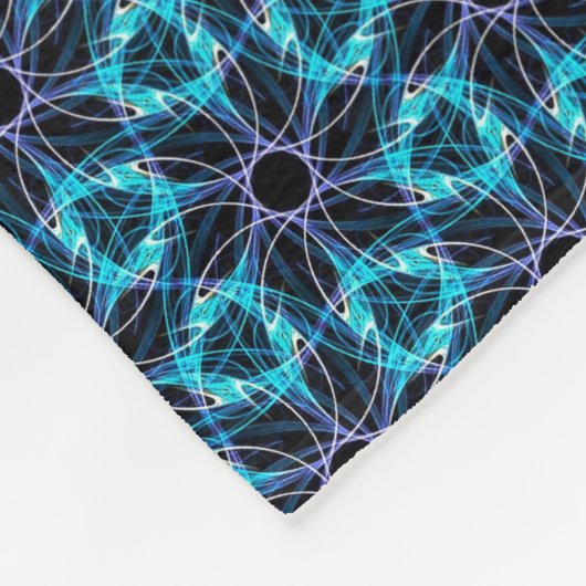 Fractale gloed fleece deken (Hoek)