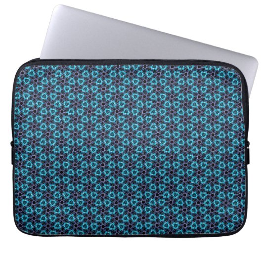 Fractale gloed laptop sleeve (Voorkant)