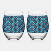 Fractale gloed wijnglas zonder voet (Voorkant)