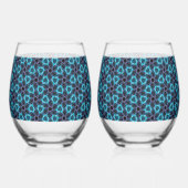 Fractale gloed wijnglas zonder voet (Links)