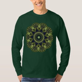 Fractale groene mozaïekornament t-shirt