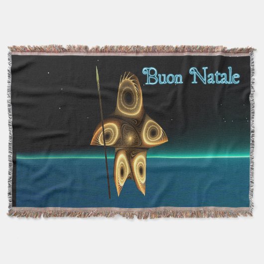 Fractale Inuit-jager - Buon Natale Deken (Voorkant)
