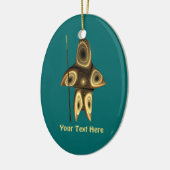 Fractale Inuit-jager Keramisch Ornament (Links)