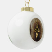Fractale Inuit Jager Keramische Bal Ornament (Links)