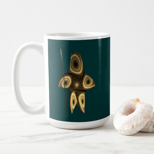Fractale Inuit-jager Koffiemok (Met donut)