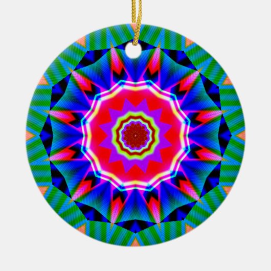 Fractale Kaleidoscoop 05 Keramisch Ornament (Voorkant)