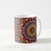 Fractale Kaleidoscoop Mandala Patroon-64351 Koffiemok (Voorkant rechts)