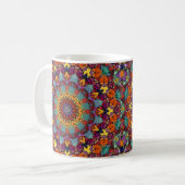 Fractale Kaleidoscoop Mandala Patroon-64351 Koffiemok (Voorkant links)