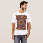 Fractale Kaleidoscoop Mandala Patroon-64351 T-shirt (Voorkant volledig)
