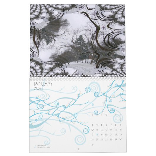 Fractale kalender Tijd Tijd (Jan 2027)