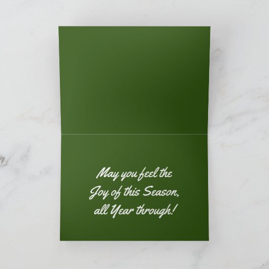 Fractale Kerstboom Vakantiewenskaart Feestdagen Kaart (Binnen)