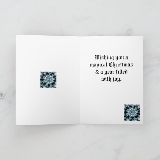 Fractale kerstkaart feestdagen kaart (Binnen)