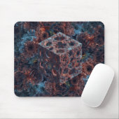 Fractale kubus met Mandelbrot-uitsparing Muismat (Met muis)