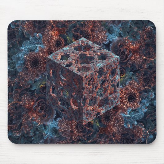Fractale kubus met Mandelbrot-uitsparing Muismat (Voorkant)