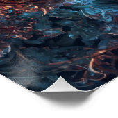 Fractale Kubus Met Mandelbrot-Uitsparing Perfect Poster (Hoek)
