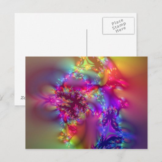 fractale kunst briefkaart (Voorkant / Achterkant)