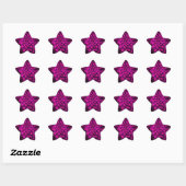 Fractale kunst hete roze neon sterren ster sticker (Vel)