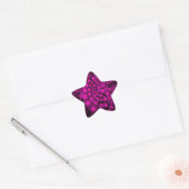 Fractale kunst hete roze neon sterren ster sticker (Envelop)
