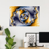 Fractale kunst poster (Thuiskantoor)
